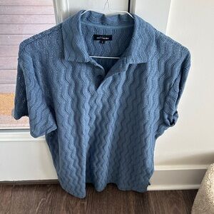 Men's Blue Short Sleeve Shirt
